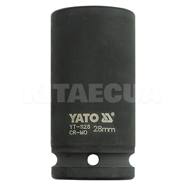 Головка торцева ударна 6-гранна подовжена 28 мм 3/4" 90 мм YATO (YT-1128)