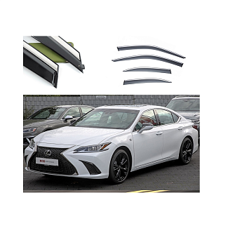 Дефлекторы окон (ветровики) из нержавеющей стали 3D на Lexus ES (2018-н.в) 4 шт. FLY