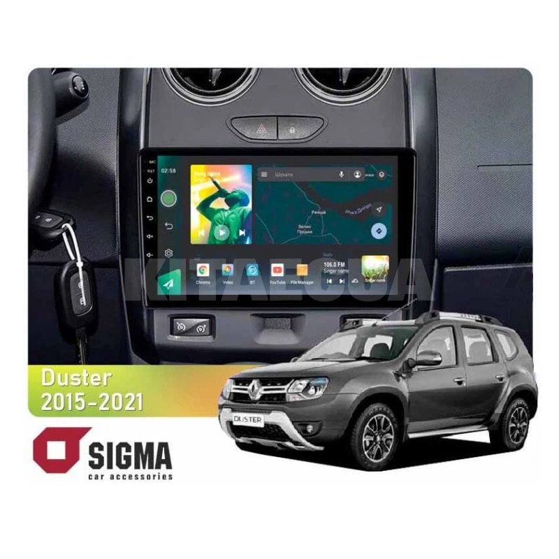 Штатная магнитола X9232 2+32 Gb 9" Renault Duster 2015-2021 (F1)(L1) SIGMA4car (33743)