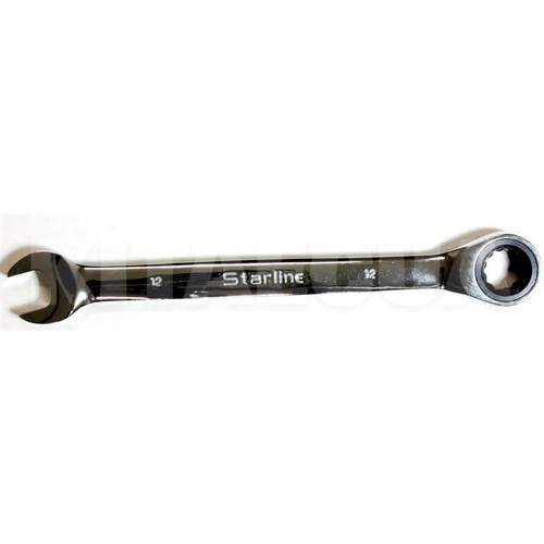 Ключ рожково-накидний 12 мм кут 15° з тріскачкою STARLINE (S NR GW12)