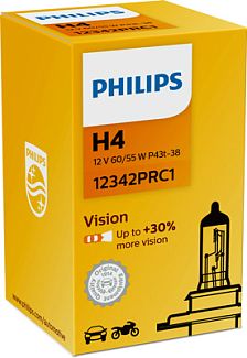 Галогенная лампа H4 60/55W 12V Vision +30% PHILIPS