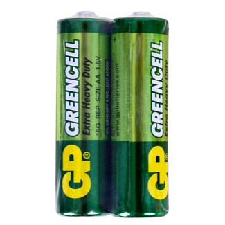 Батарейка циліндрична марганцево-цинкова AA 1,5 в 2 шт. в плівці GREENCELL GP