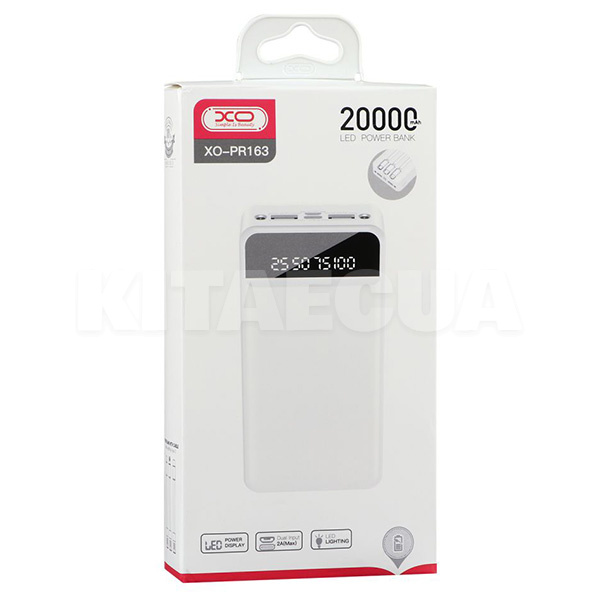 Power Bank PR163 20000 мАч 5W белый XO (6920680829873) - 2