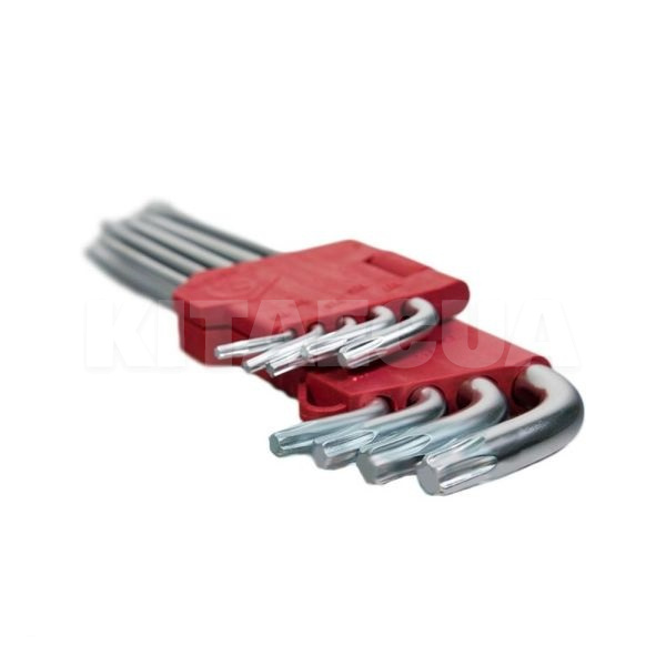 Набор Г-образных удлиненных ключей TORX 9 предметов Т10-Т50 Intertool (HT-0608) - 2
