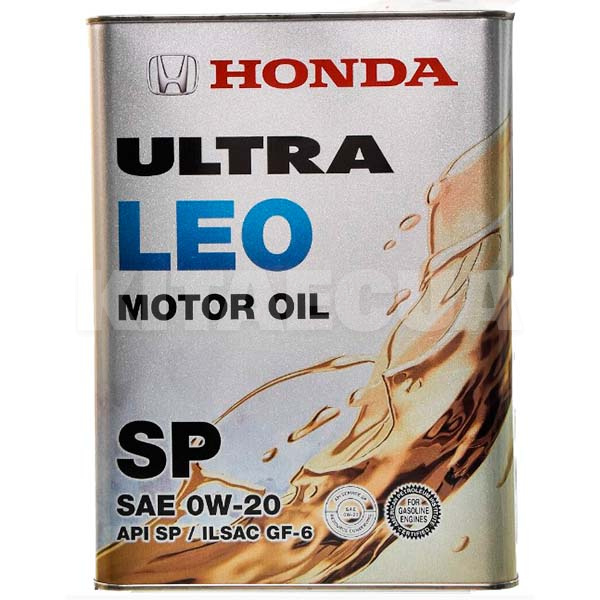 Масло моторное синтетическое 4л 0W-20 Ultra LEO SP HONDA (08227-99974)