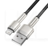 Кабель USB Lightning 2.4A Cafule Metal Lightning 1м чорний BASEUS (CALJK-A01)