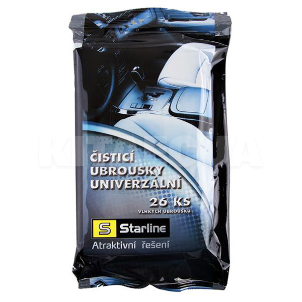 Влажные салфетки для авто универсальные 26шт/уп STARLINE (ACST072) - 2