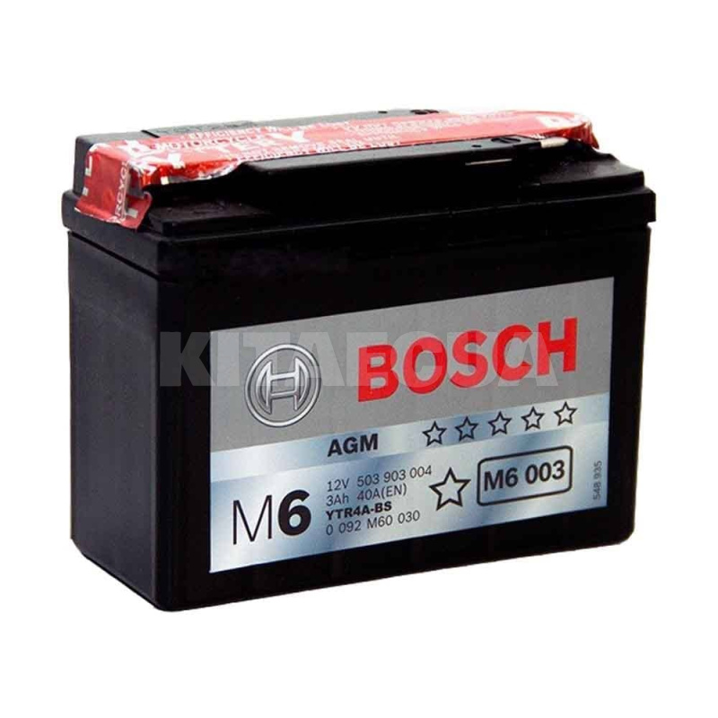 Мото аккумулятор FA 130 3Ач 30А "+" справа Bosch (0092M60030)