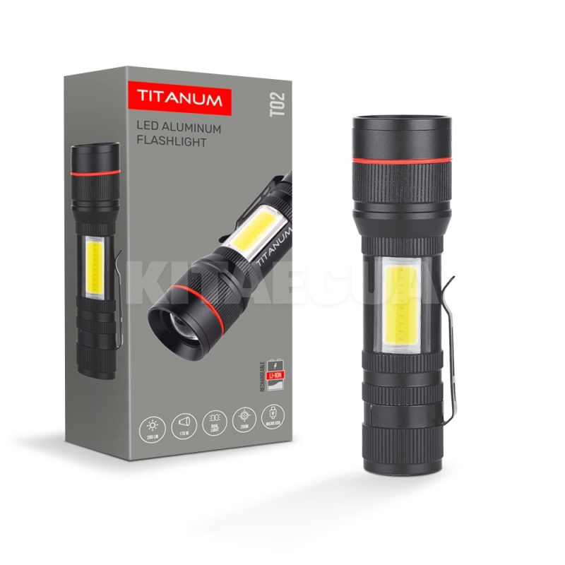 Портативний світлодіодний ліхтарик 200Lm 6500K TITANUM (TLF-T02)