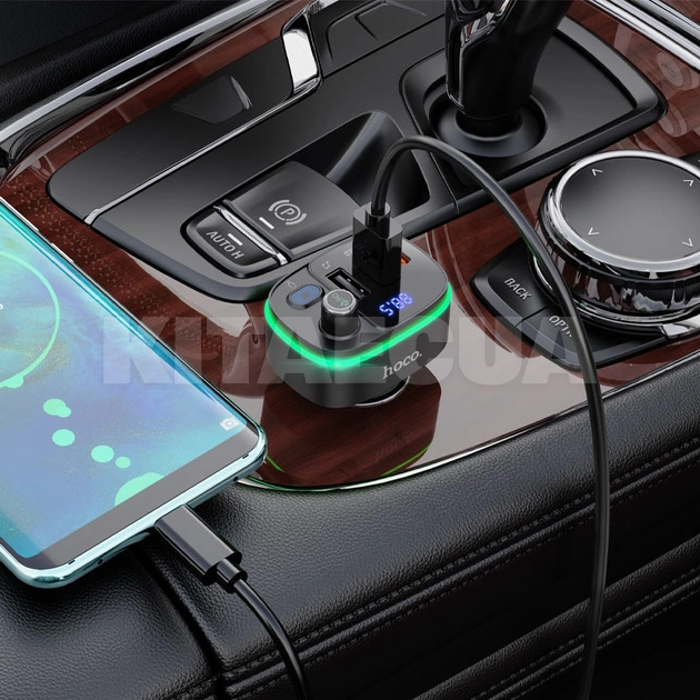 ФМ модулятор E62 Fast PD20W+QC3.0 Bluetooth 5.0 (дистанция~10м) HOCO (10375) - 5