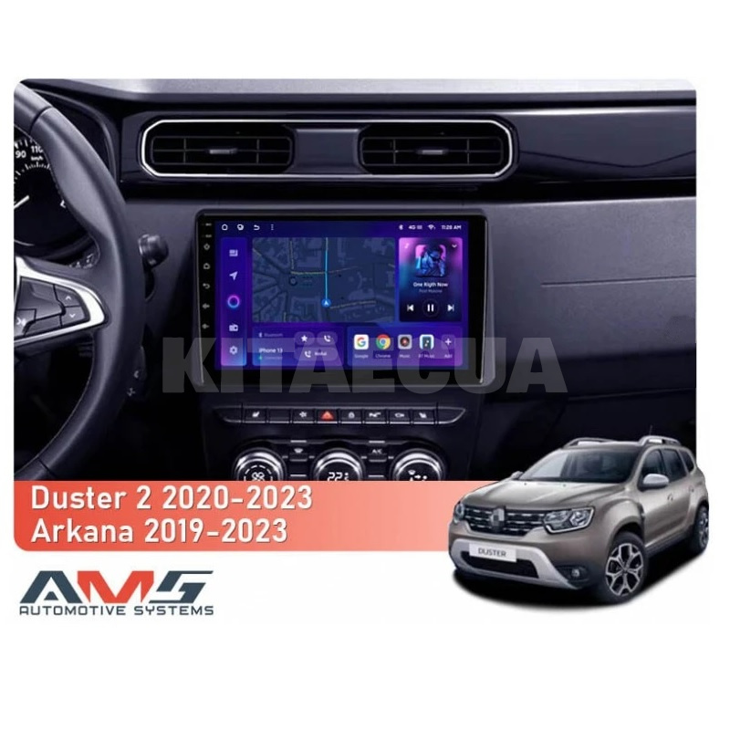 Штатная магнитола MOSS M3 4+32 ГБ 9" Renault Duster HM 2 2020-2023 AMS (50627) - 4