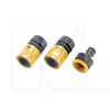Набор для шланга 3/4" ( коннектор 3/4", аквастоп 3/4", адаптер 1/2"+3/4") СИЛА (551202)
