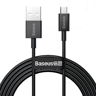 Кабель USB microUSB 2A Superior Series 2м чорний BASEUS