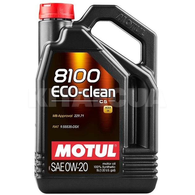 Моторна олія напівсинтетична 5л 0W-20 8100 Eco-Clean MOTUL (G04ABZ)