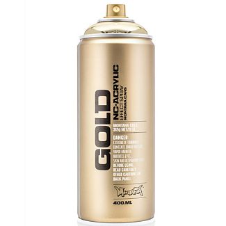 Фарба декоративна акрилова 400мл M3000 "золотий" хром" напівматова Gold MONTANA