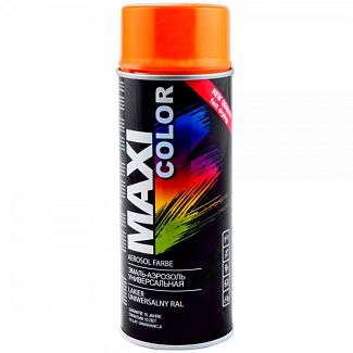 Фарба-емаль помаранчева 400мл універсальна декоративна MAXI COLOR