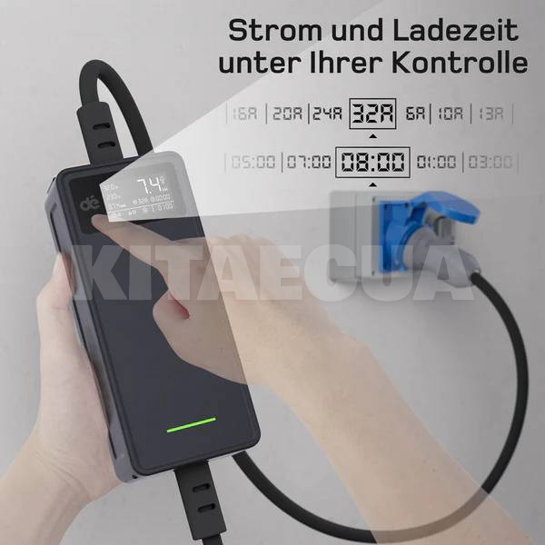 Заряджання Nissan Leaf 7.4 кВт 32А 1-фаза Type 2 (європейське авто) DEPOW (DE7-32-1PH-TP2-C7) - 6