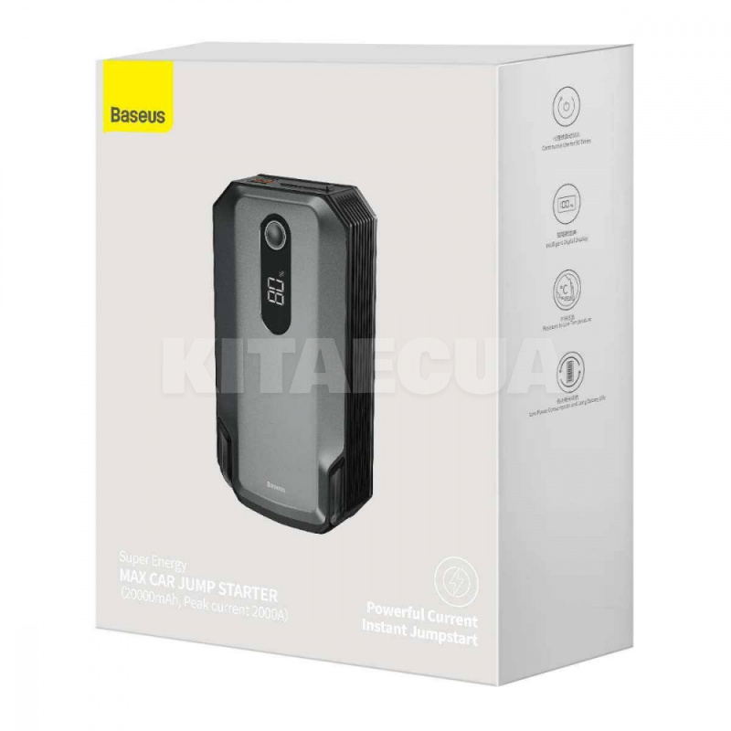 Пусковий пристрій (бустер) та зовнішній акумулятор Super Energy Max Car Jump Starter 20000 mAh BASEUS (335180001) - 2