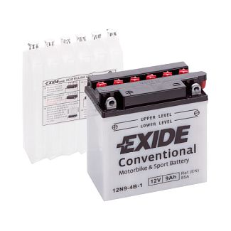 Мото аккумулятор 9Ач 85А "+" слева EXIDE