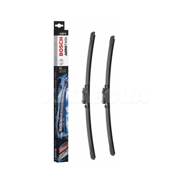 Щітка склоочисника (двірник) 475/500мм безкаркасна Bosch (3 397 007 637)