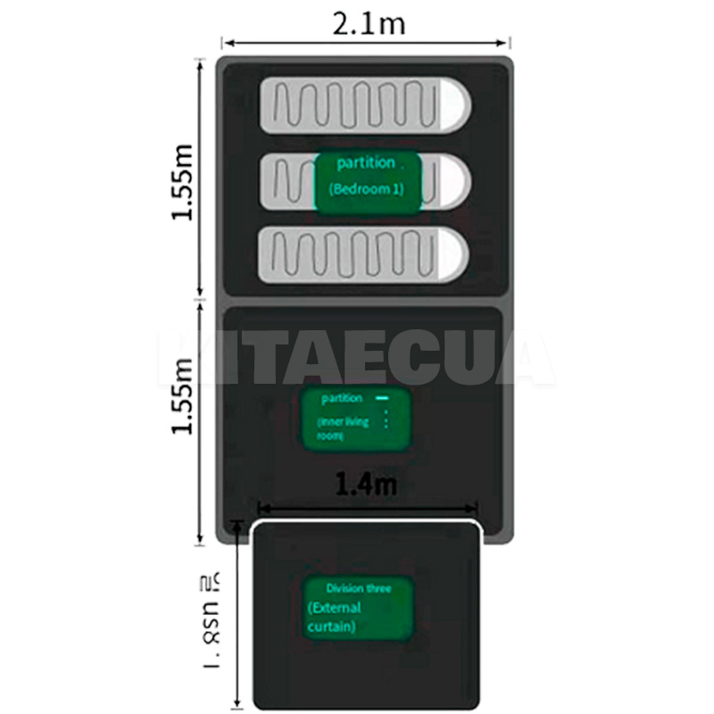 Палатка 320х220х195 см 3х-местная с тамбуром и тентом коричневая DrunkCarp AXXIS (ax-1223) - 4