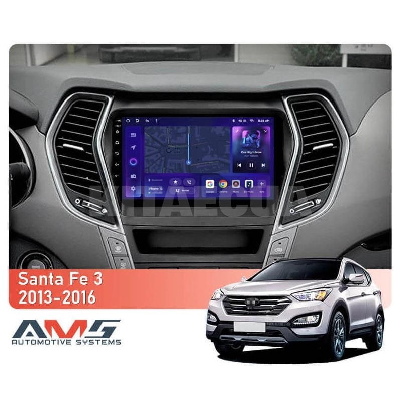 Штатна магнітола MOSS M3 4+32 ГБ 9" Hyundai Santa Fe 3 2013-2016 (B) AMS (49996) - 2