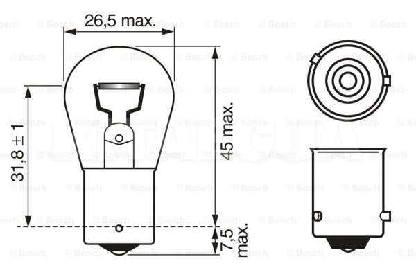 Лампа розжарювання 12V 21W BAU15s Pure Light Bosch (BO 1987302213) - 2