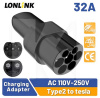 Переходник для зарядки Type 2 (станция) на Type Tesla (американское авто) Small (AC) Lonlink (P-T2TSmall)