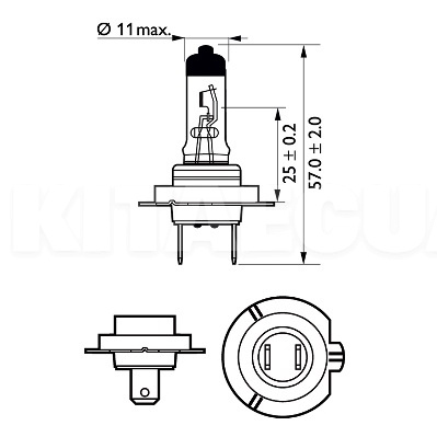 Галогенна лампа H7 55W 12V Vision +30% блістер PHILIPS (PS 12972 PR B1) - 4