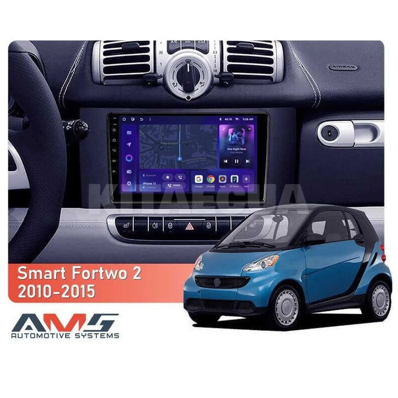Штатна магнітола MOSS M3 4+32 ГБ 9" Mercedes Benz Smart Fortwo 2 2010-2015 (F1) AMS (50160) - 2