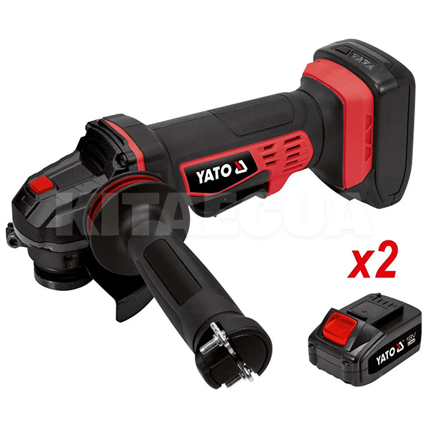 Аккумуляторная шлифмашина угловая 18В 125 мм 0-10000 об/мин YATO (YT-82828) - 3
