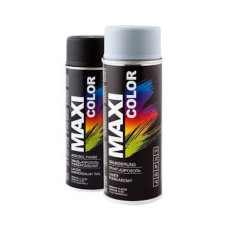 Набор грунт 400мл серый и эмаль 400мл черная матовая MAXI COLOR