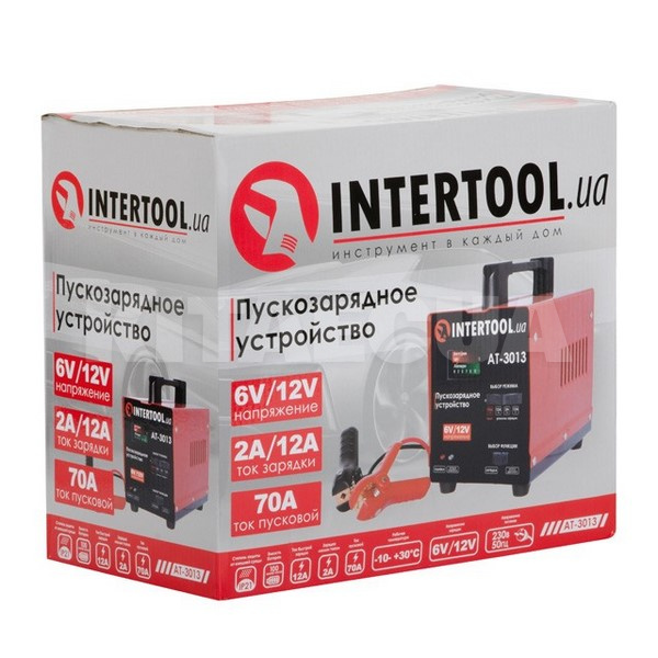 Пуско-зарядний пристрій 6В/12В 70А 90Ач трансформаторне Intertool (AT-3013) - 2