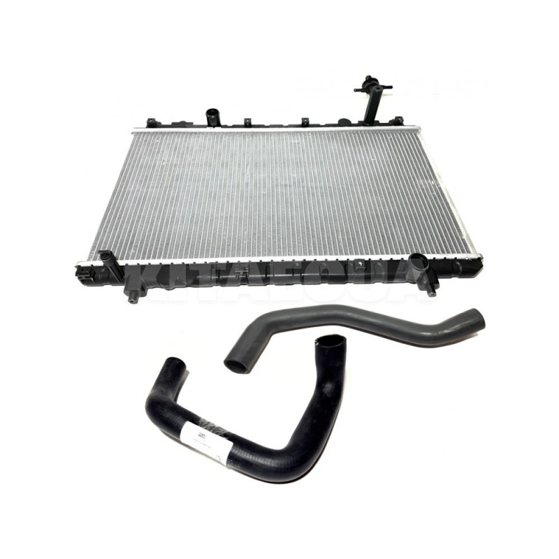 Радиатор охлаждения с патрубками KLM Autoparts на TIGGO 1.6-1.8 (T11-1301110BA-T11-1303201BA-T11-1303301BA-K)