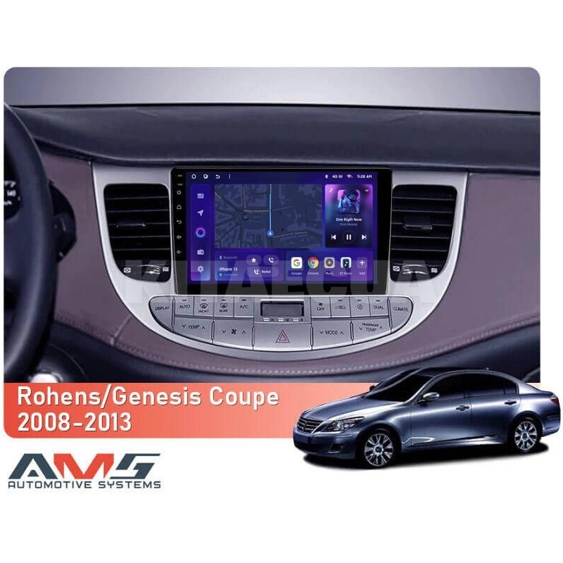 Штатна магнітола MOSS M3 4+32 ГБ 9" Hyundai Rohens Genesis 2008-2013 (F1) AMS (50024) - 2