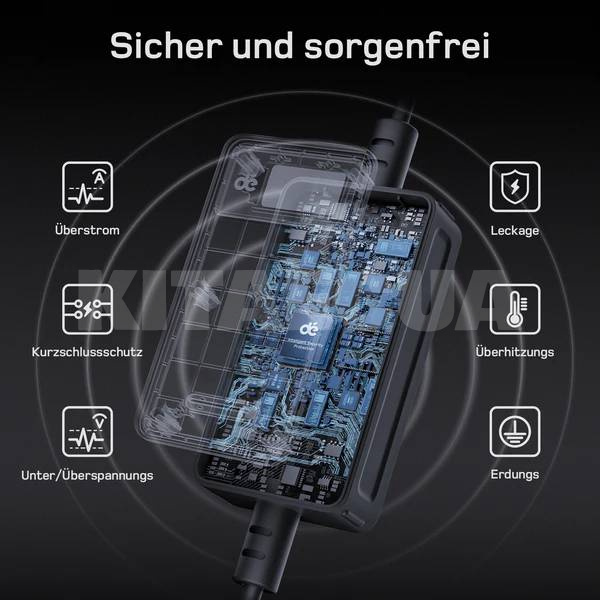 Зарядка для электромобиля 7.4 кВт 32А 1-фаза Type 2 (европейское авто) DEPOW на AUDI e-tron (DE7-32-1PH-TP2-C7) - 6
