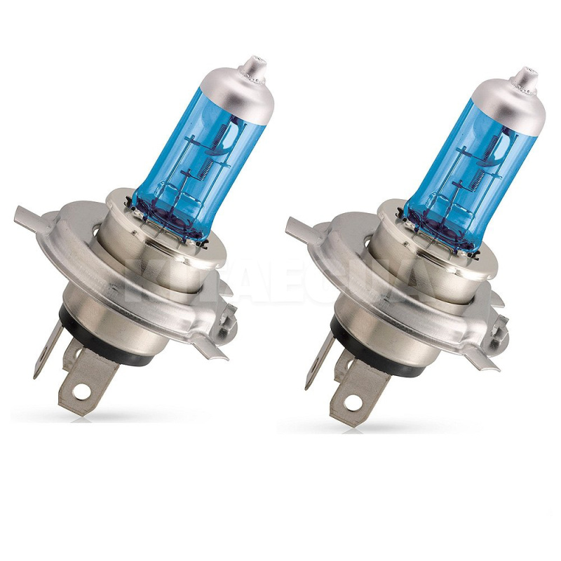 Галогенні лампи H4 60/55W 12V Crystal Vision комплект PHILIPS (12342 CV SM) - 2