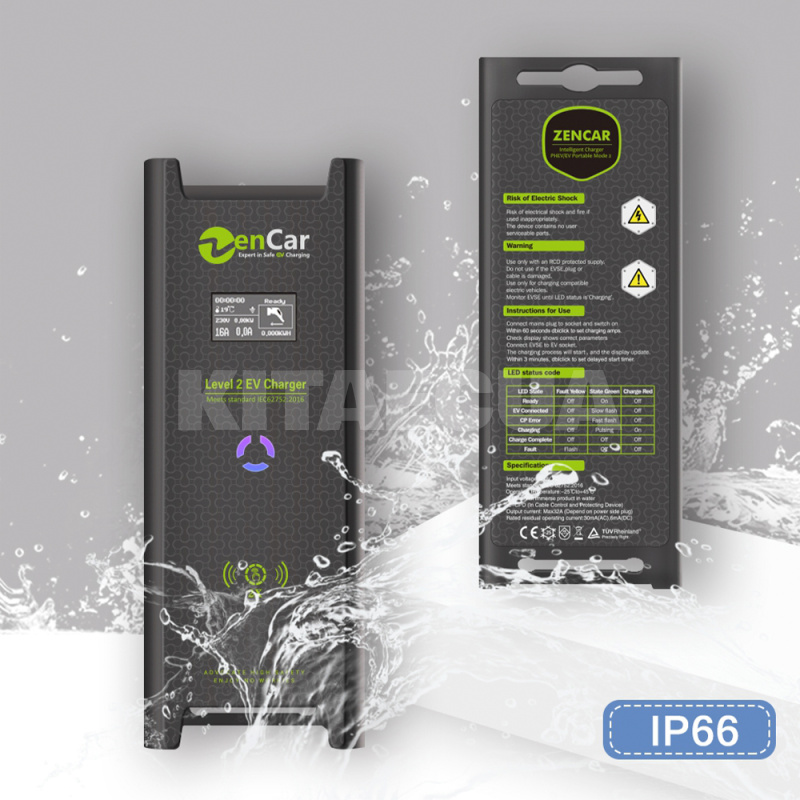 Зарядка для електромобіля Type 2 11 кВт 16A 3-фази Model C ZENCAR (MC11TYPE2) - 4