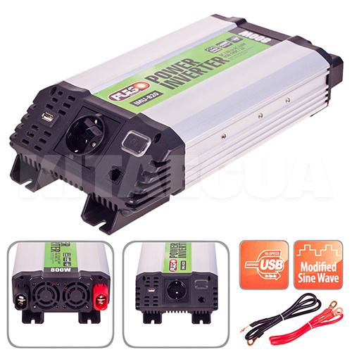 Инвертор 12В-220В 800Вт PULSO (IMU-820) - 2