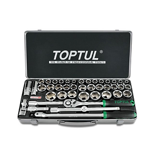 Набор головок и комплектующих 1/2" 43 предмета TOPTUL