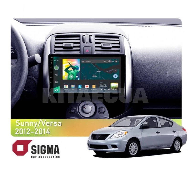 Штатна магнітола X9232 2+32 Gb 9" Nissan Sunny Versa C17 2012-2014 SIGMA4car (38812)