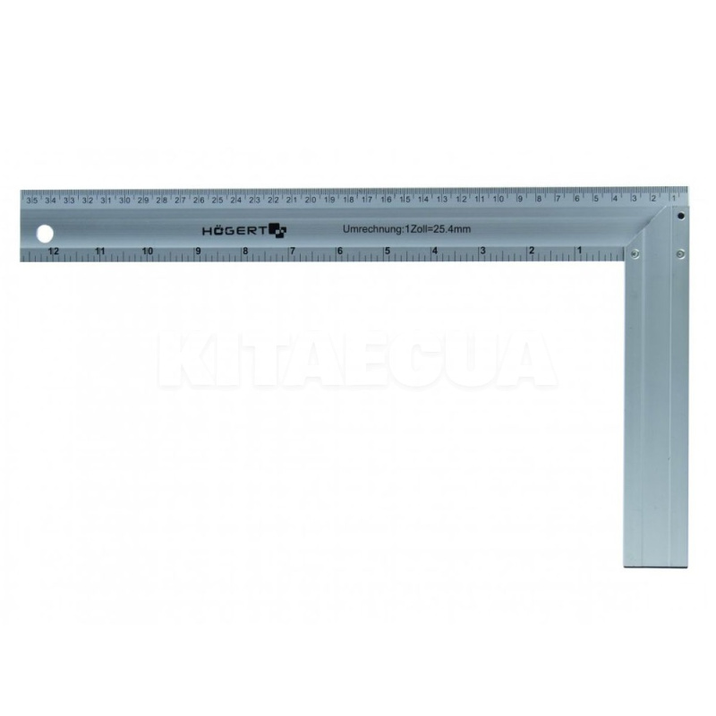 Кутник столярний 450х190 мм алюмінієвий HOGERT (HT4M206)