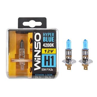 Галогенная лампа H1 55W 12V HYPER BLUE SET Winso