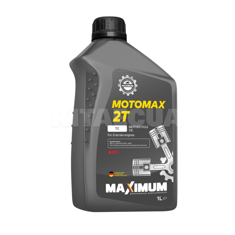 Масло моторное синтетическое 1л 2T MOTOMAX RED MAXIMUM (MAXIMUM MOTOMAX 2T RED_1л)