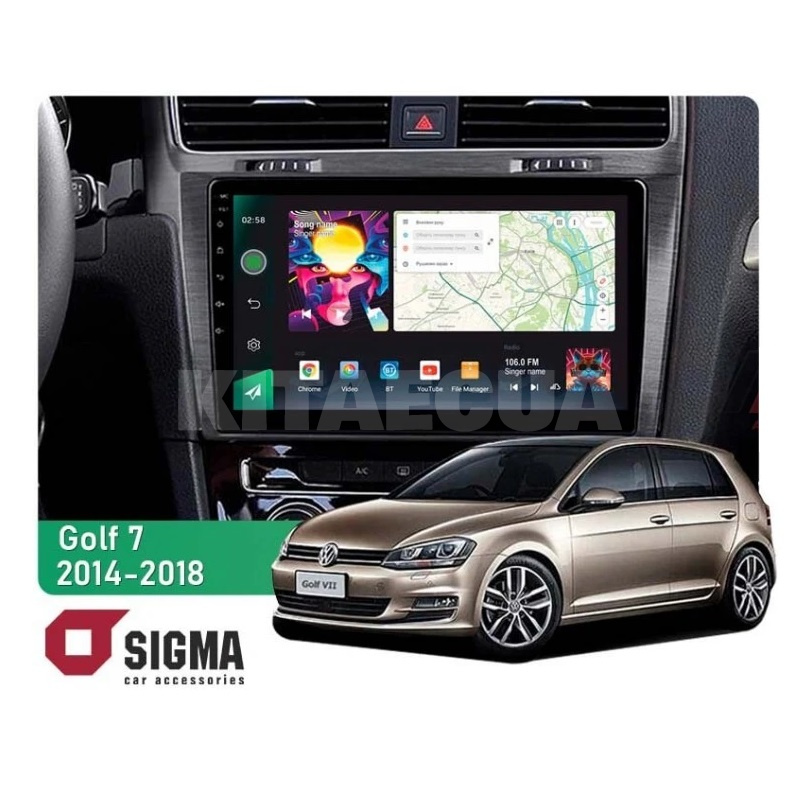 Штатна магнітола PRO 10464 4+64 Gb 10 Volkswagen Golf 7 MK7 2014-2018 (F1) SIGMA4car (40198)