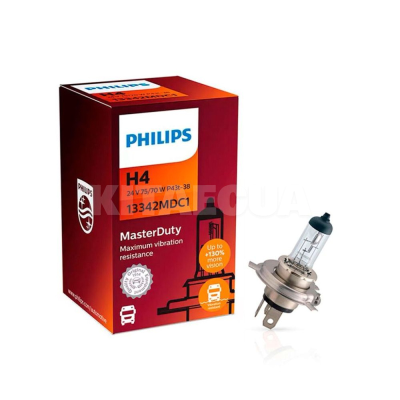 Галогенна лампа H4 75/70W 24V MasterDuty PHILIPS (13342MDC1)