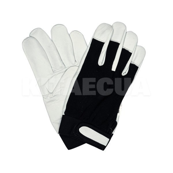 Перчатки рабочие кожаные бело-черные 10" YATO (YT-74640)