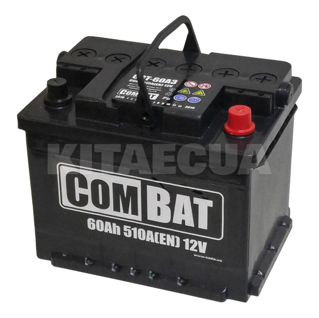 Аккумулятор 60Ач Euro (T1) 242x175x190 с обратной полярностью обслуживаемый SADA (6СТ-60Аз COMBAT) - 2