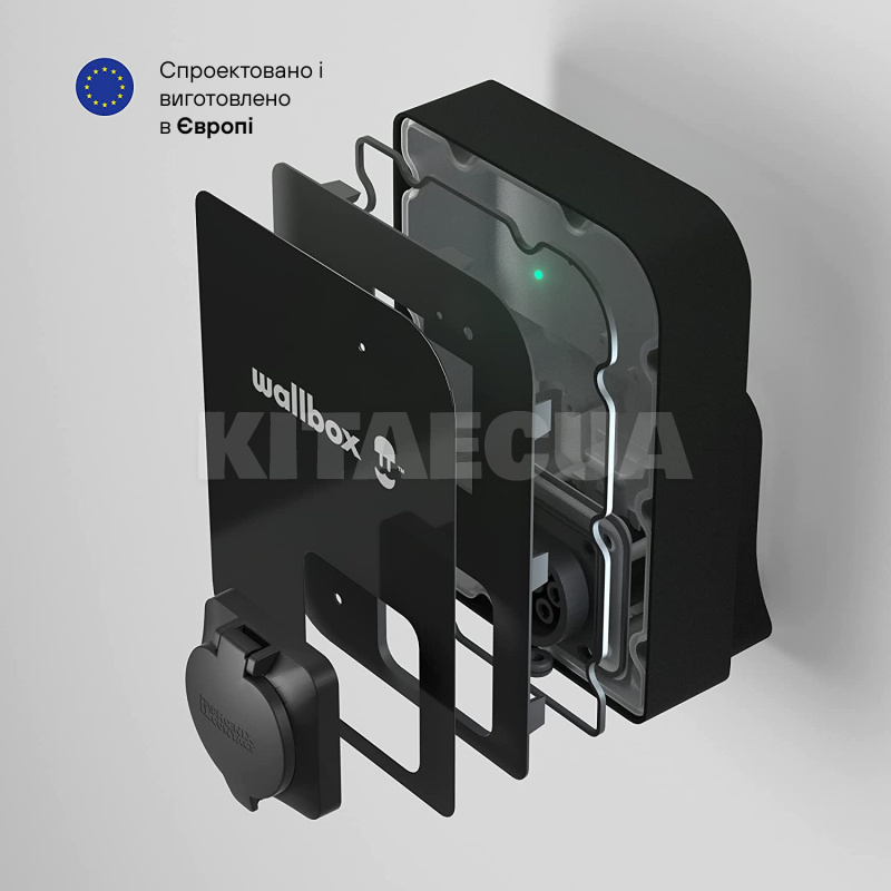 Зарядка для электромобиля Type 2 22 кВт 32А 3-фази Copper SB черная Wallbox (CPB1-S-2-4-8-002-B) - 4