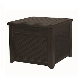 Стол-сундук PROSPERPLAST CUBE RATTAN 208 л коричневый до 50 кг Keter